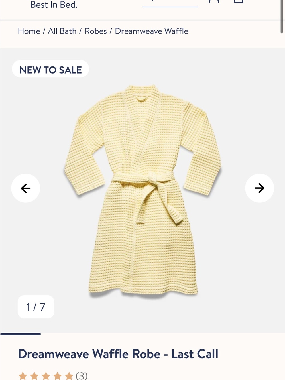 Brooklinen Waffle Robe - Picture 3 of 3